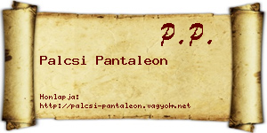 Palcsi Pantaleon névjegykártya